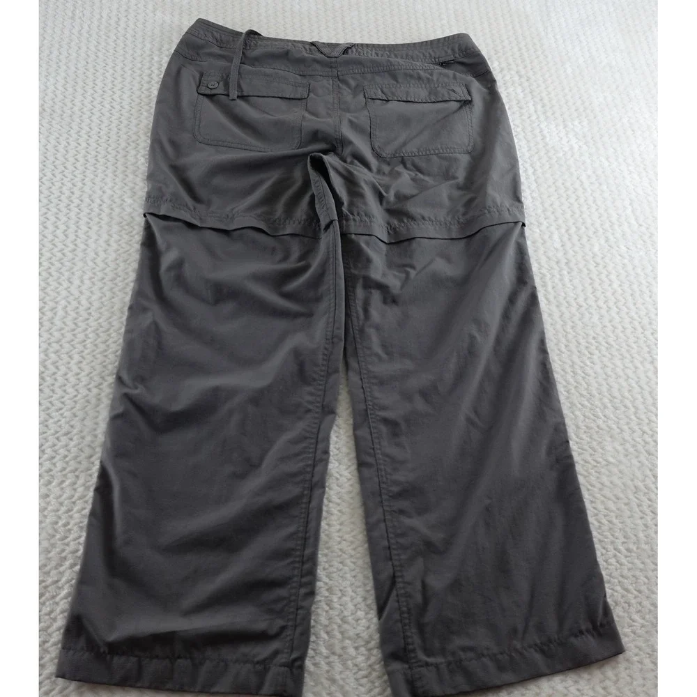The North Face Mens Gray Convertible Hiking Pants Zip Off Cargo Trousers Size 12